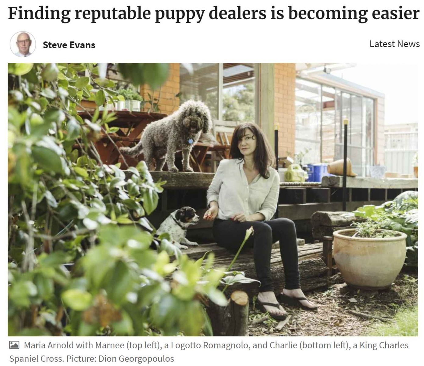 Finding reputable breeders - Perfect Pets, Canberra Times Article