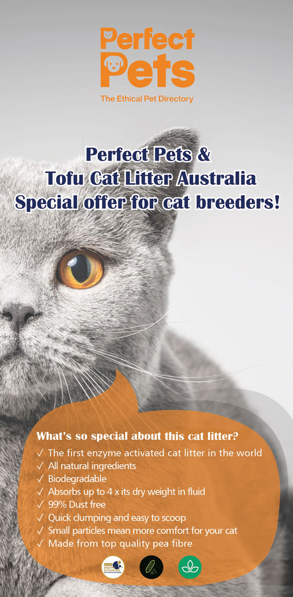 Perfect Pets & Tofu Cat Litter offer for cat breeders